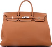 Pre-Owned Hermes Birkin Handbag Brown Togo with Palladium Hardware 40