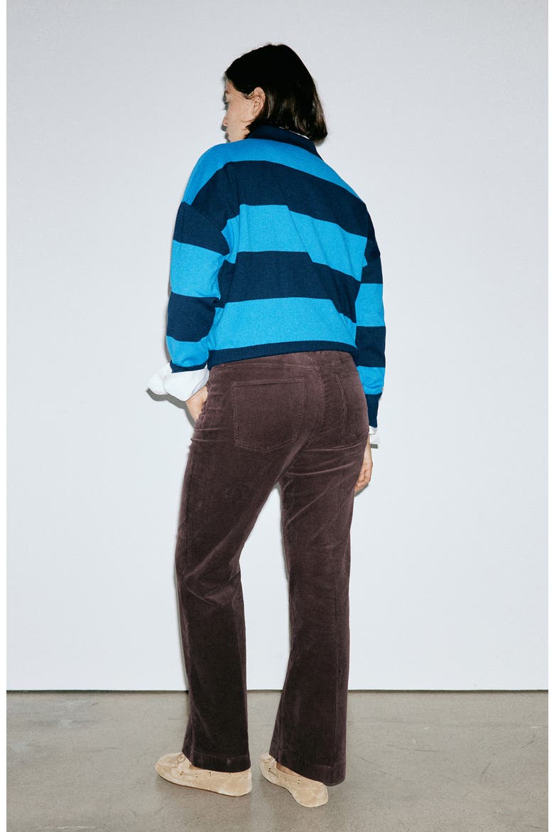 Jolene Flare Corduroy Jeans, Main, color, BROWN
