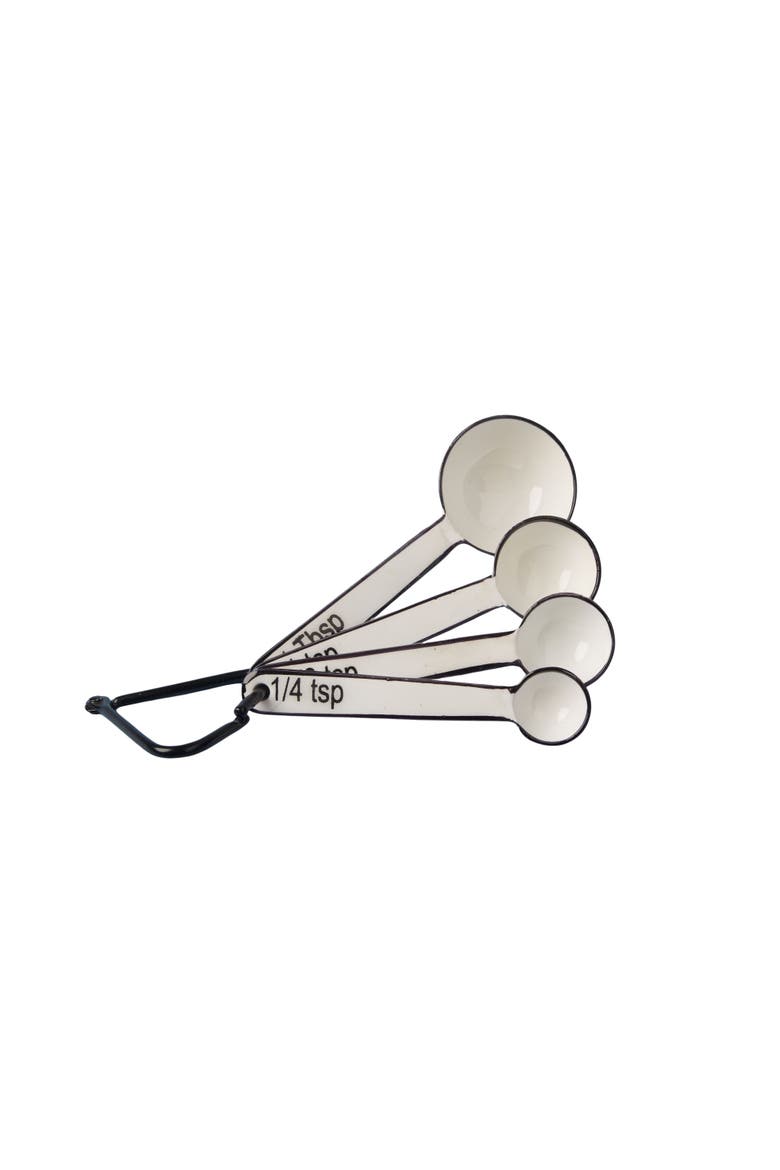 Harlow Measuring Spoons, Main, color, White