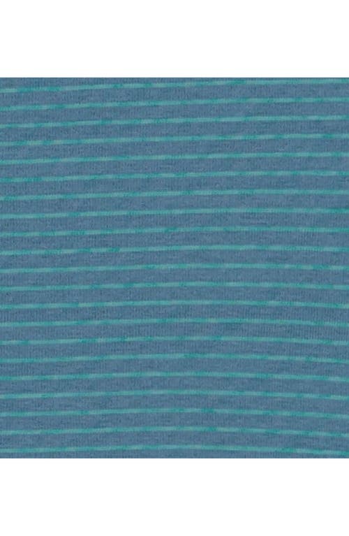 BUSY BEES BUSY BEES LINDSEY DRAWSTRING DRESS BLUE GREEN STRIPE 