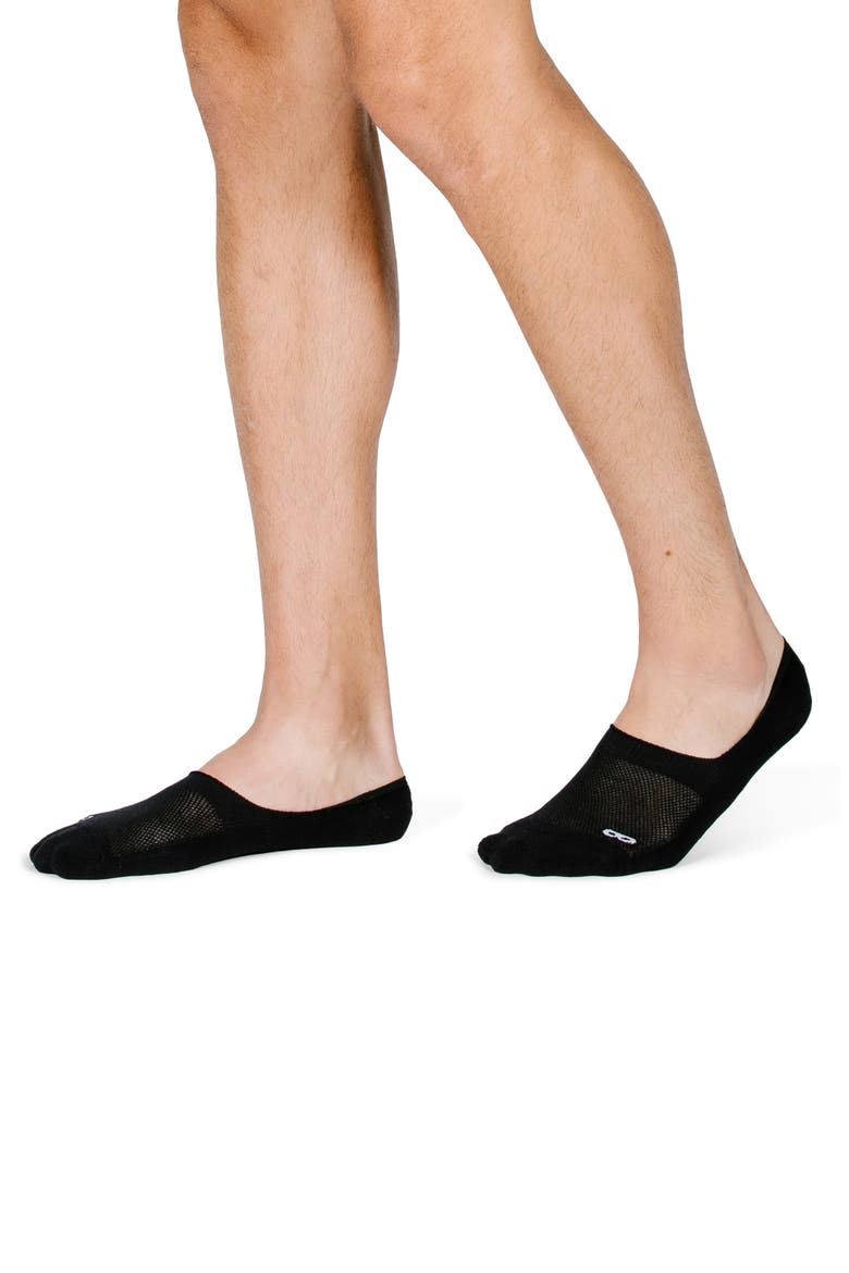 3-Pack No-Show Socks, Alternate, color, BLACK/WHITE