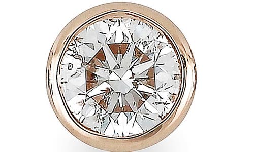 Bony Levy 14k Gold Bezel Diamond Stud Earrings In 14k Rose Gold