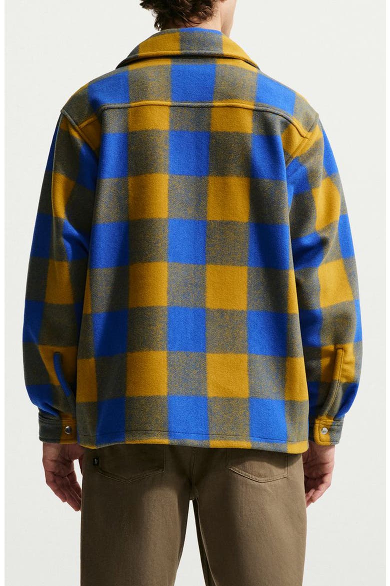 SB Essential Plaid Shirt Jacket, Alternate, color, HYPER ROYAL/ PEAT MOSS