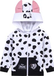 Disney 101 Dalmatians Patch Cosplay Fleece Zip-Up Hoodie