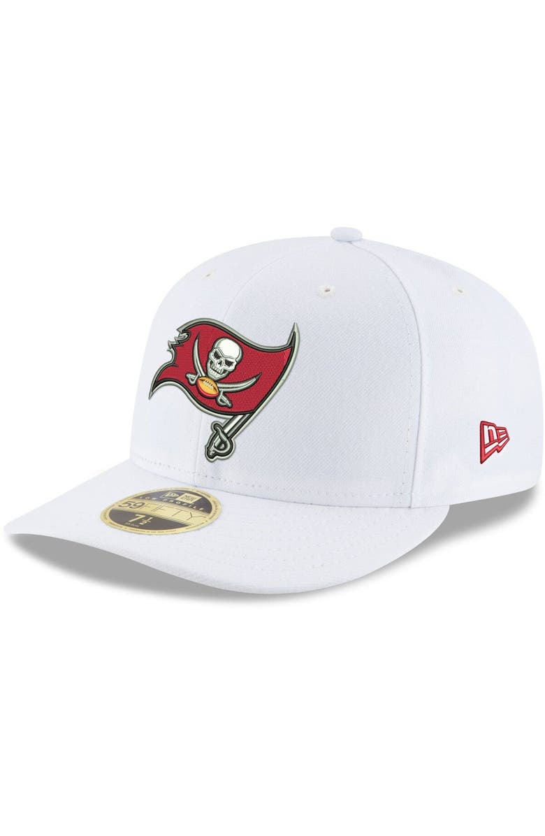 New Era Men's New Era White Tampa Bay Buccaneers Omaha Low Profile 59FIFTY Fitted Hat, Alternate, color, White