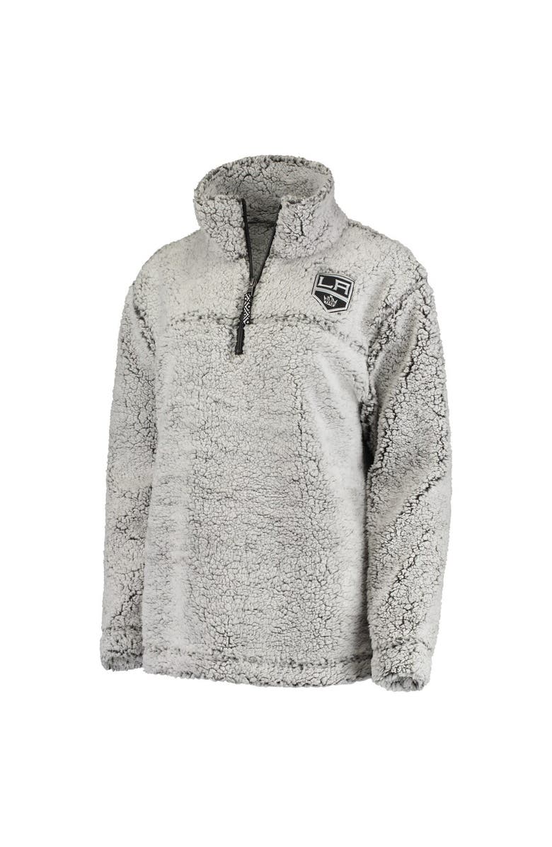 G-III 4HER BY CARL BANKS Women's G-III 4Her by Carl Banks Gray Los Angeles Kings Sherpa Quarter-Zip Pullover Jacket, Alternate, color, Gray