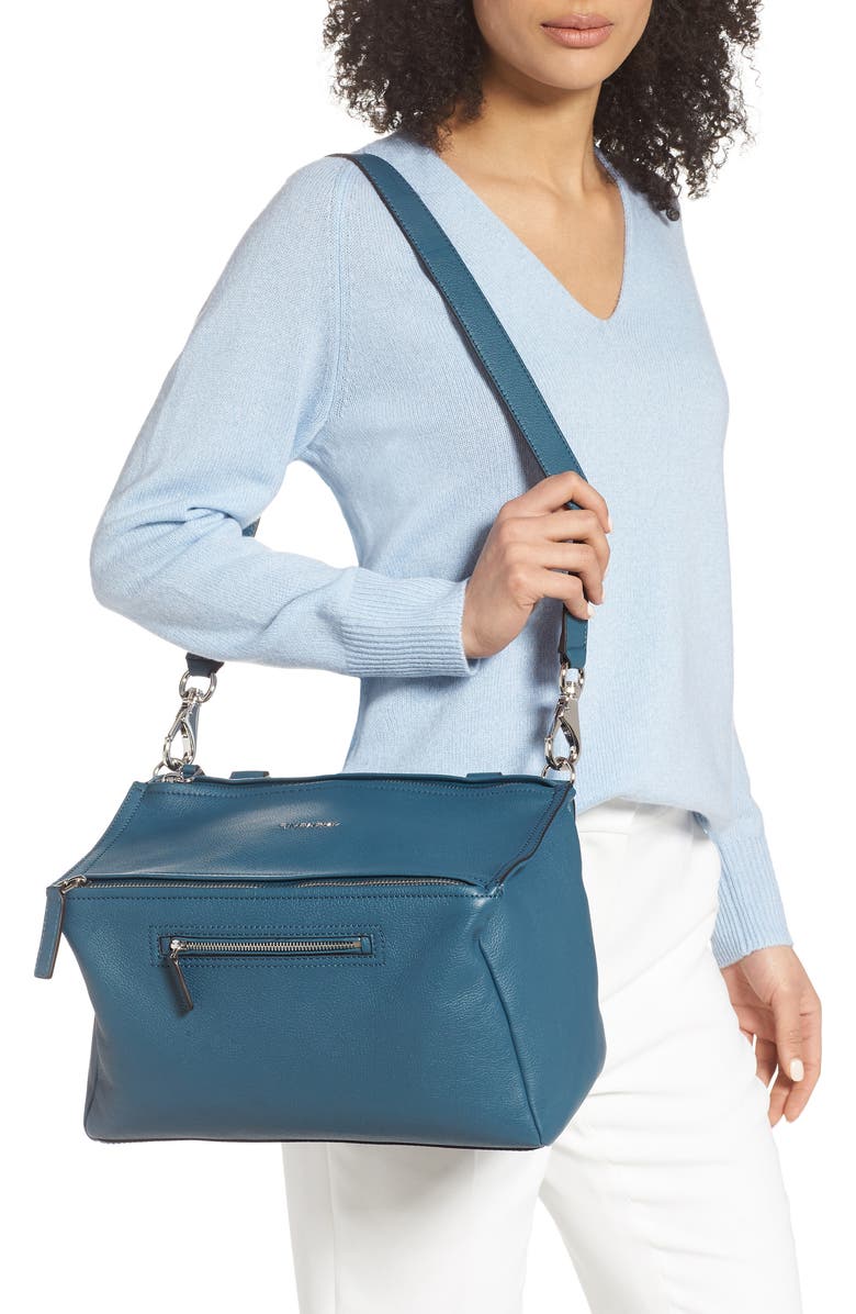 Givenchy Medium Pandora Sugar Leather Satchel, Alternate, color,