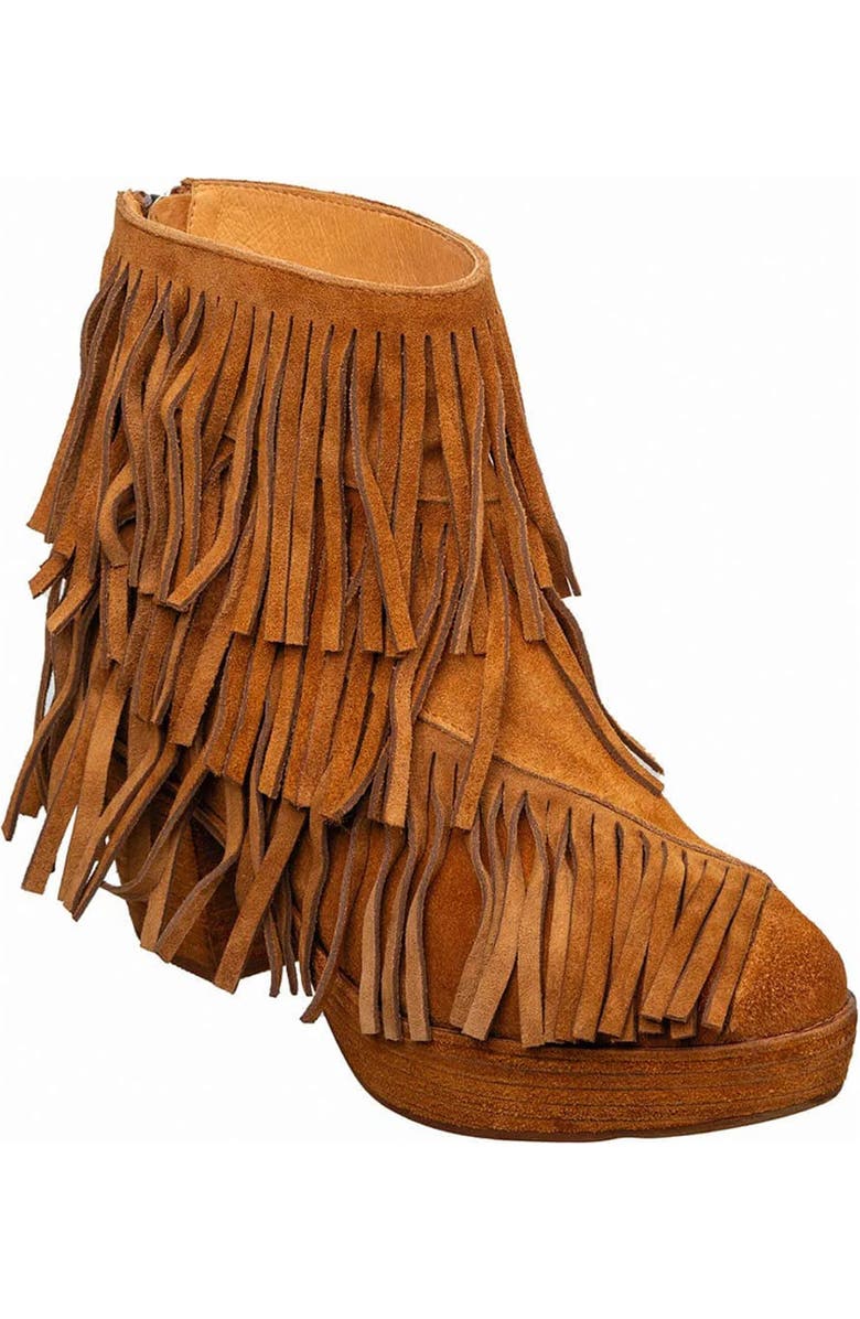 ANTELOPE Ember Fringed Suede Boot, Main, color, Cognac