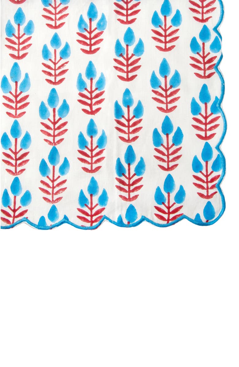 Mela Artisans Meadow Handblocked Napkin Set, Alternate, color, White