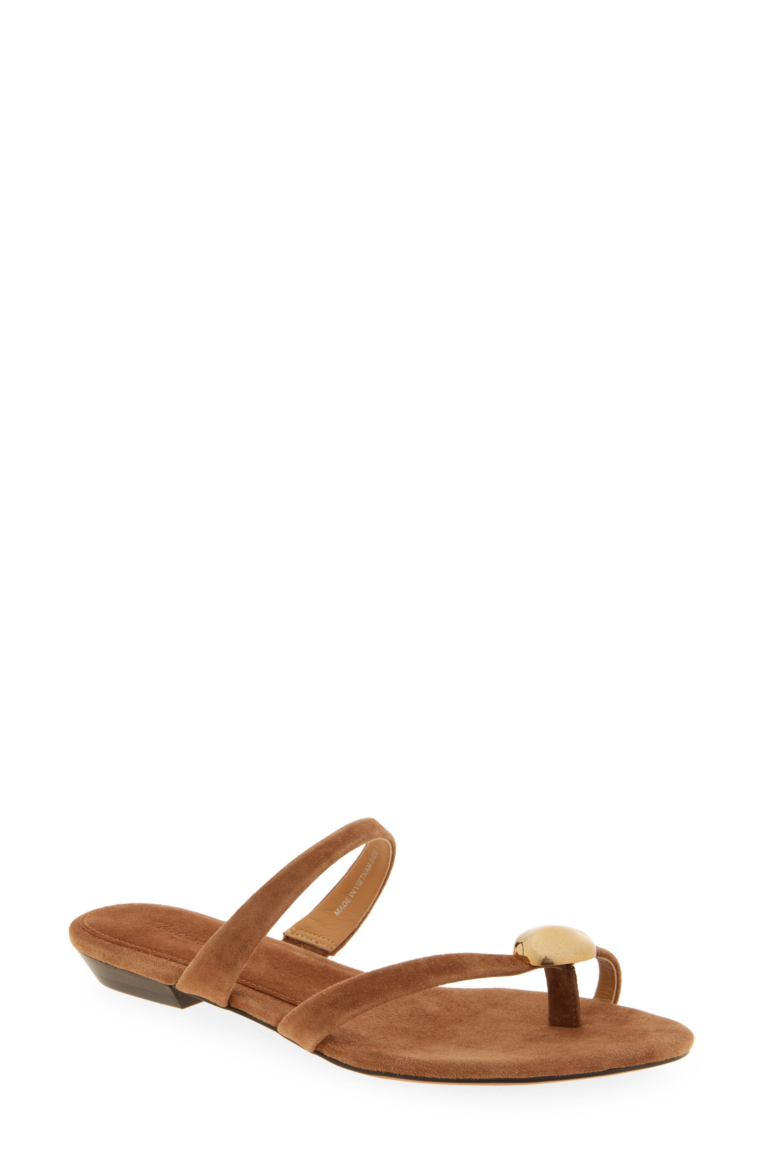 Madewell The Mila Hardware Toe Loop Slide Sandal, Main, color, 