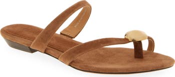 The Mila Hardware Toe Loop Slide Sandal