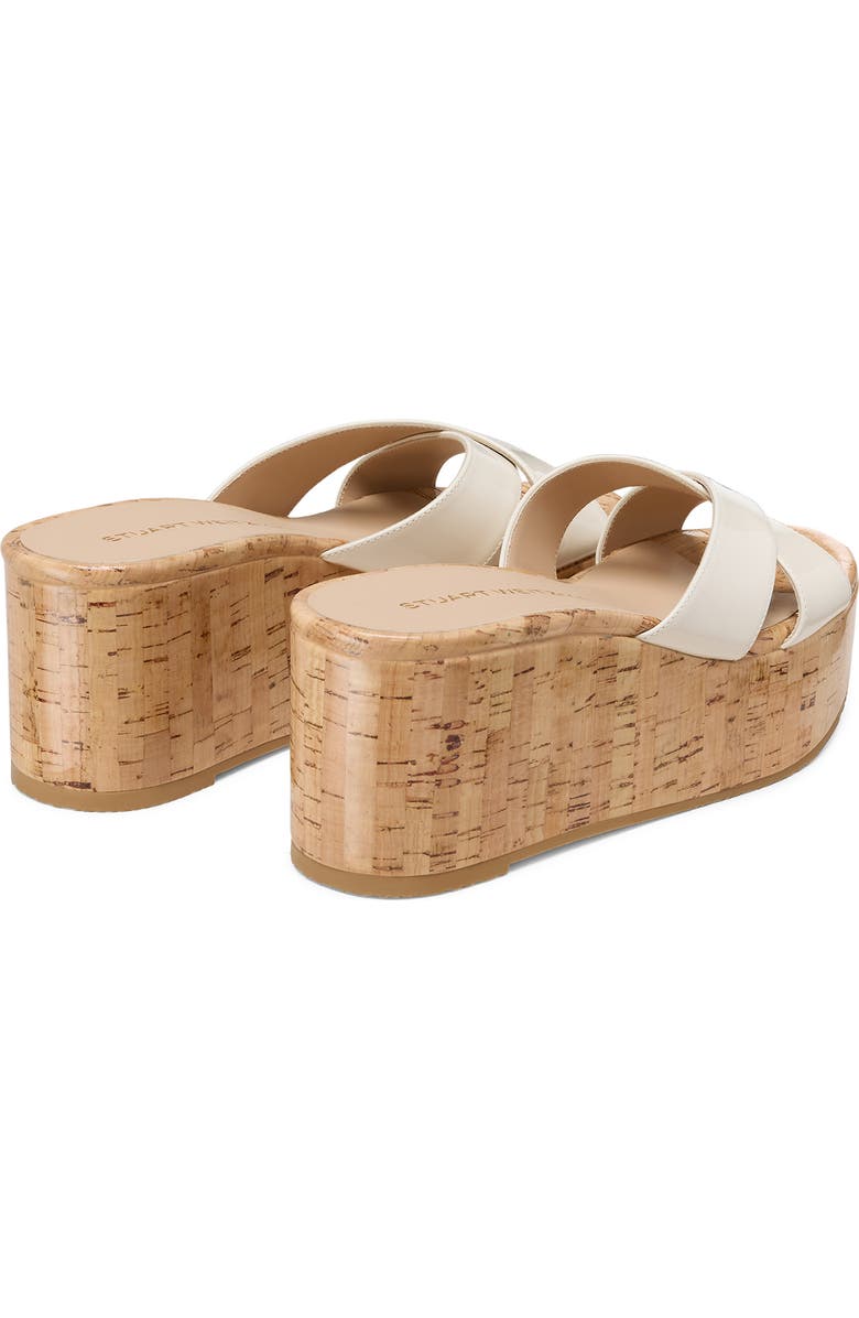 Stuart Weitzman Dayna Platform Wedge Sandal, Alternate, color, Cream.
