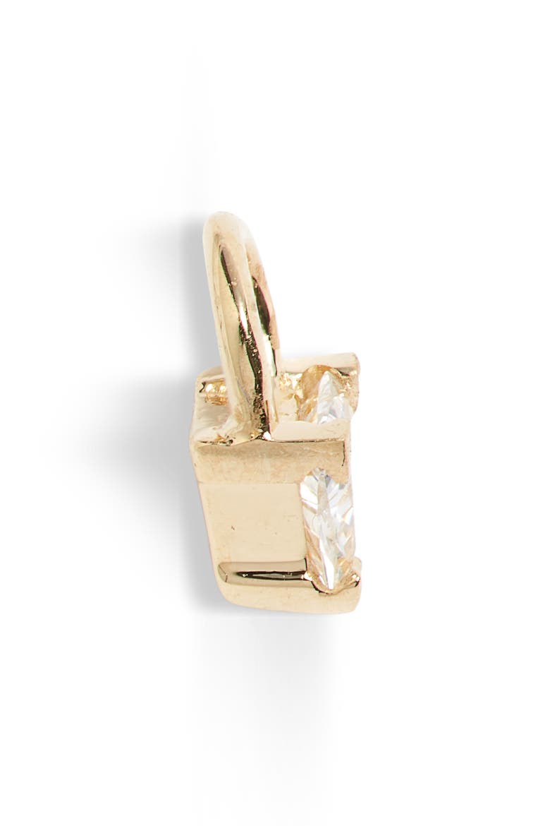 Diamond Triangle Earring Charm, Alternate, color, 18K YELLOW GOLD/ DIAMOND