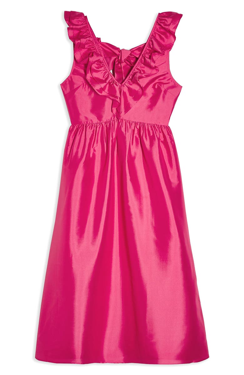 Topshop Taffeta A-Line Dress, Alternate, color,