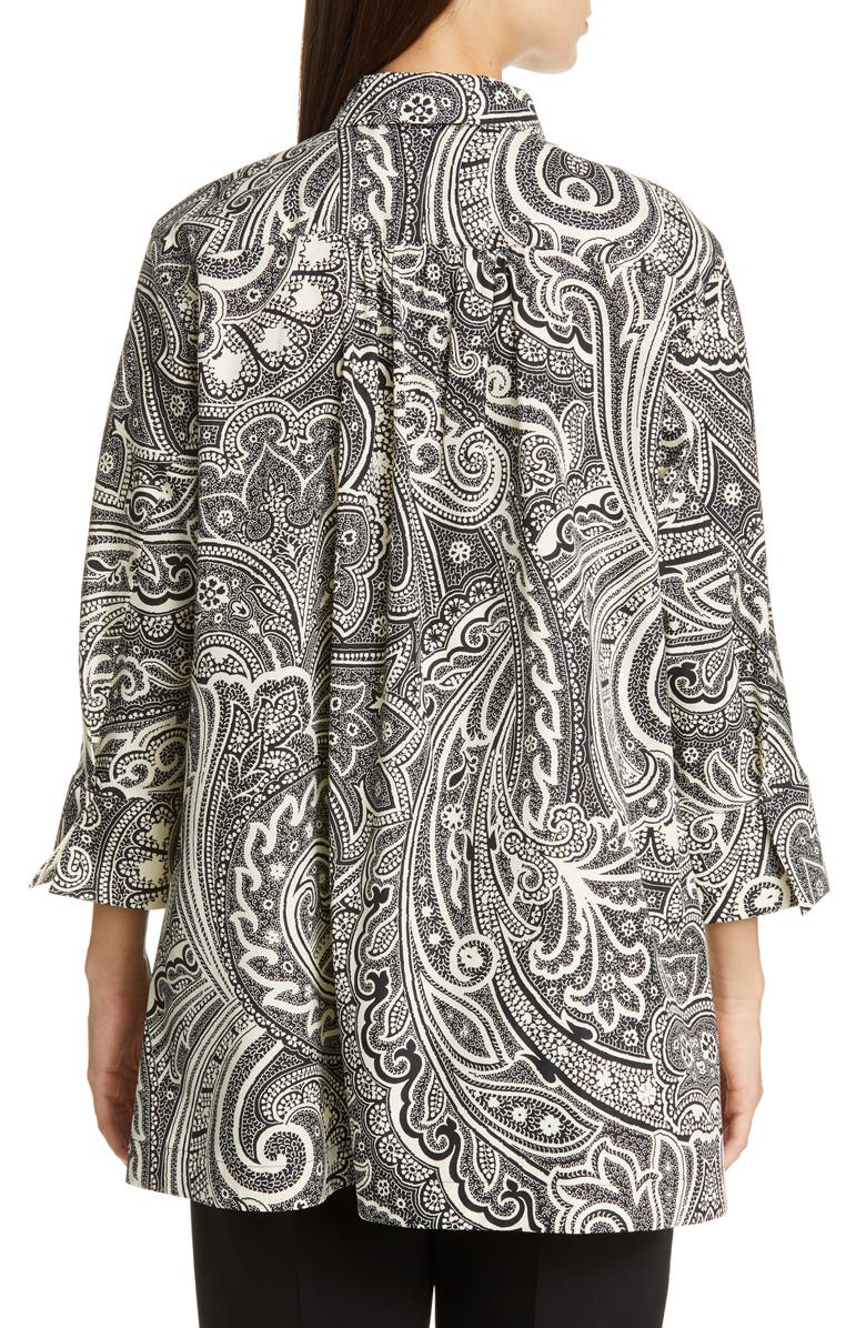 Max Mara Glauco Print Cotton Tunic Shirt, Alternate, color, 