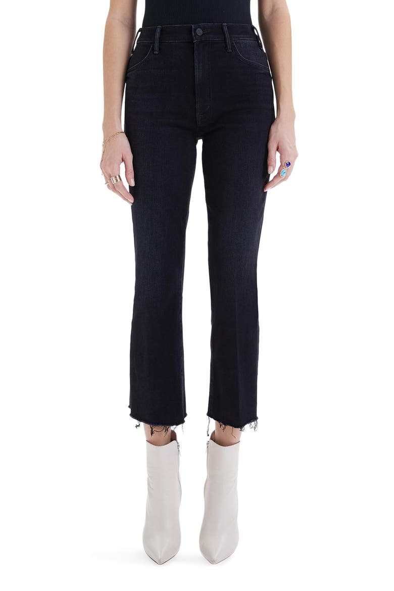 The Hustler High Waist Fray Hem Ankle Bootcut Jeans, Main, color, ENCOUNTERS AT NIGHT