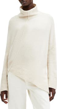 AllSaints Lock Roll Neck Asymmetric Sweater