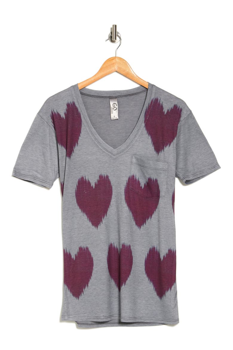 Printed Pocket T-Shirt, Alternate, color, CHARCOAL DIGITAL HEARTS
