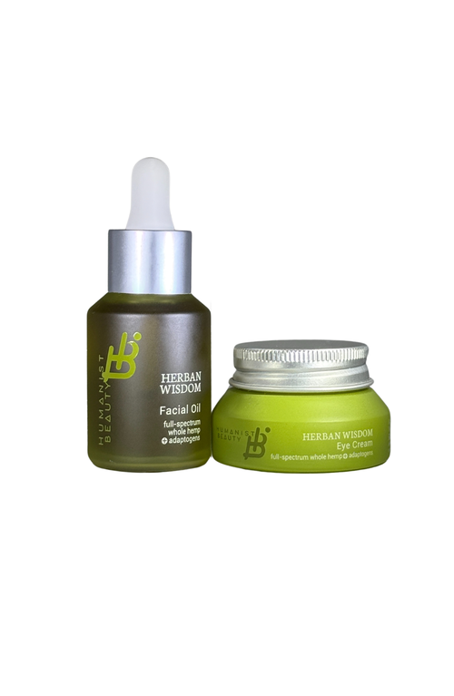 Humanist Beauty Herban Wisdom Eye Cream And Facial Oil Bundle In Eye Cream + Oil Set