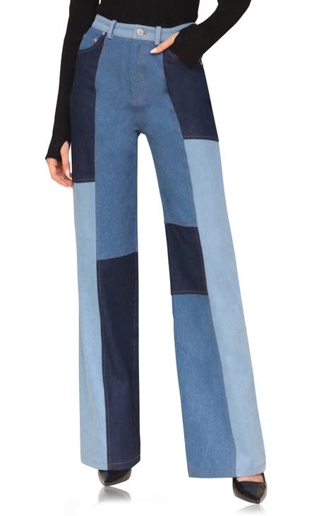 Avec Les Filles deals High Rise Cropped Straight Leg Jeans