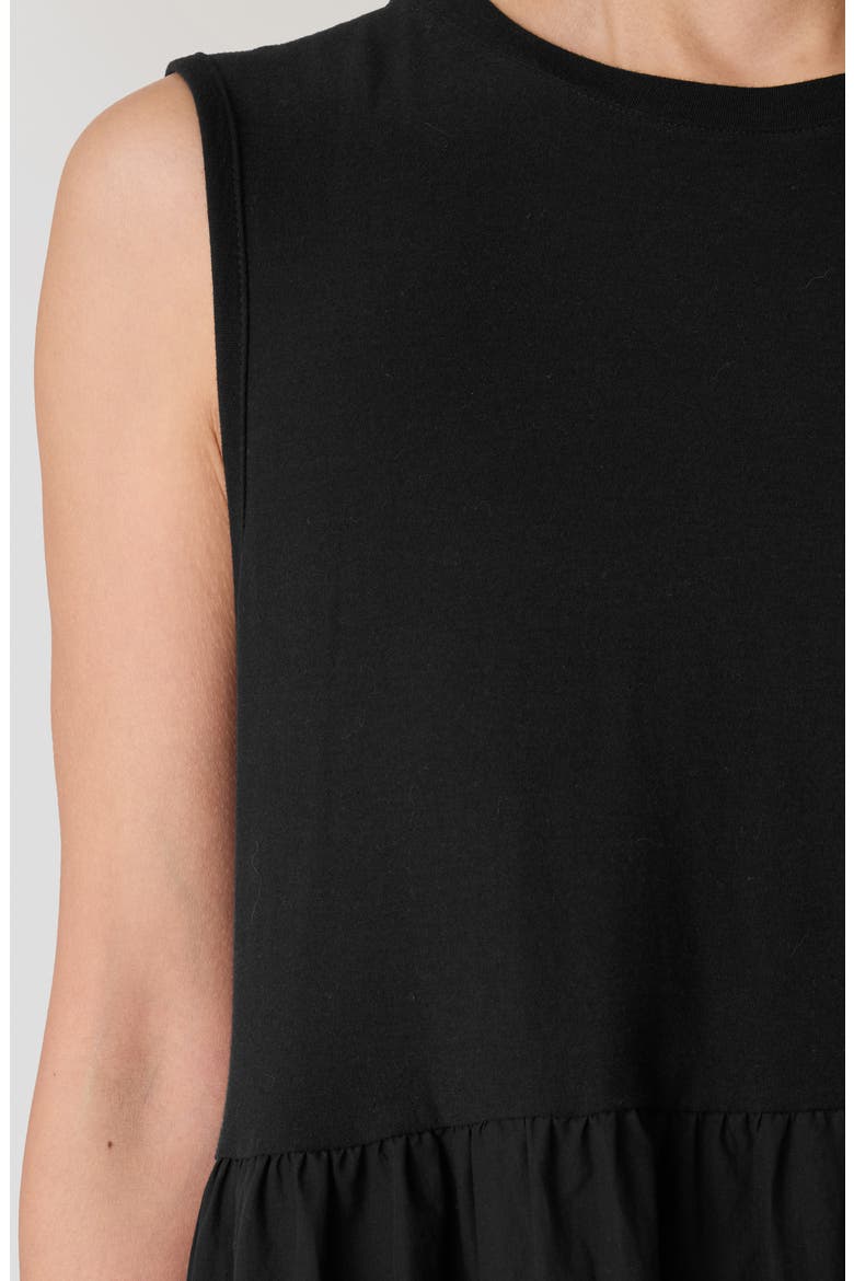 Sleeveless Organic Cotton Midi Dress, Alternate, color, BLACK