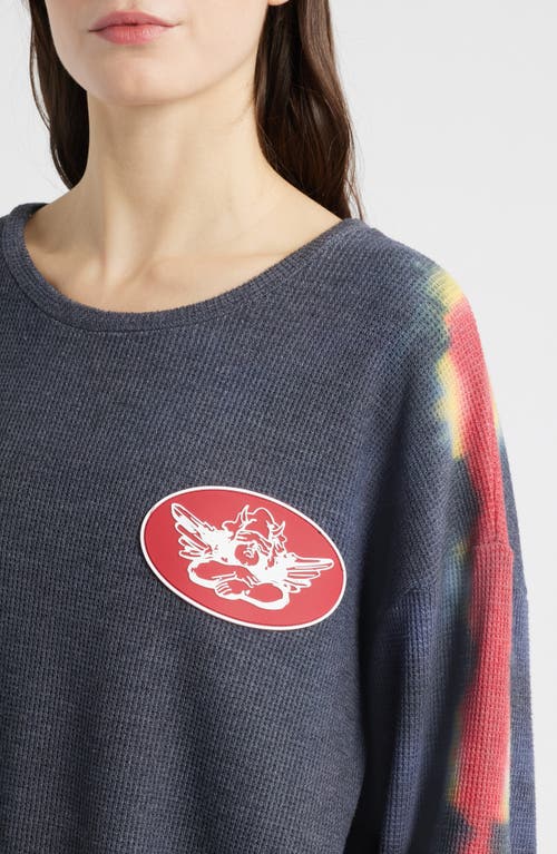 Boys Lie To Dye For Thermal Boyfriend Top In Navy