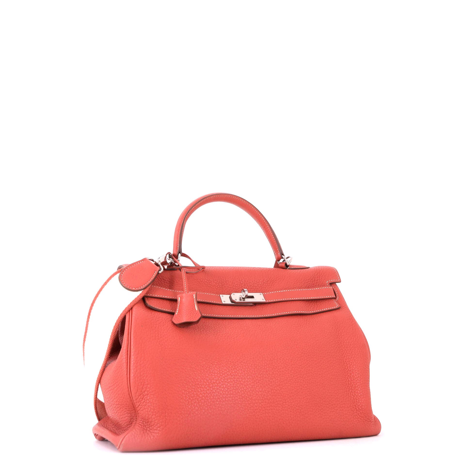 Kelly Amazone Handbag Orange Togo with Palladium Hardware 35, Alternate, color, Red