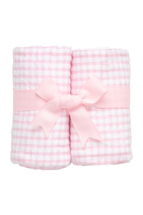 Big Check Set of Two Burp Cloths