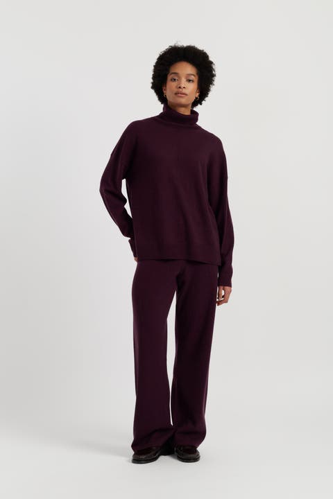 Relaxed Roll Neck Wool & Cashmere Sweater
