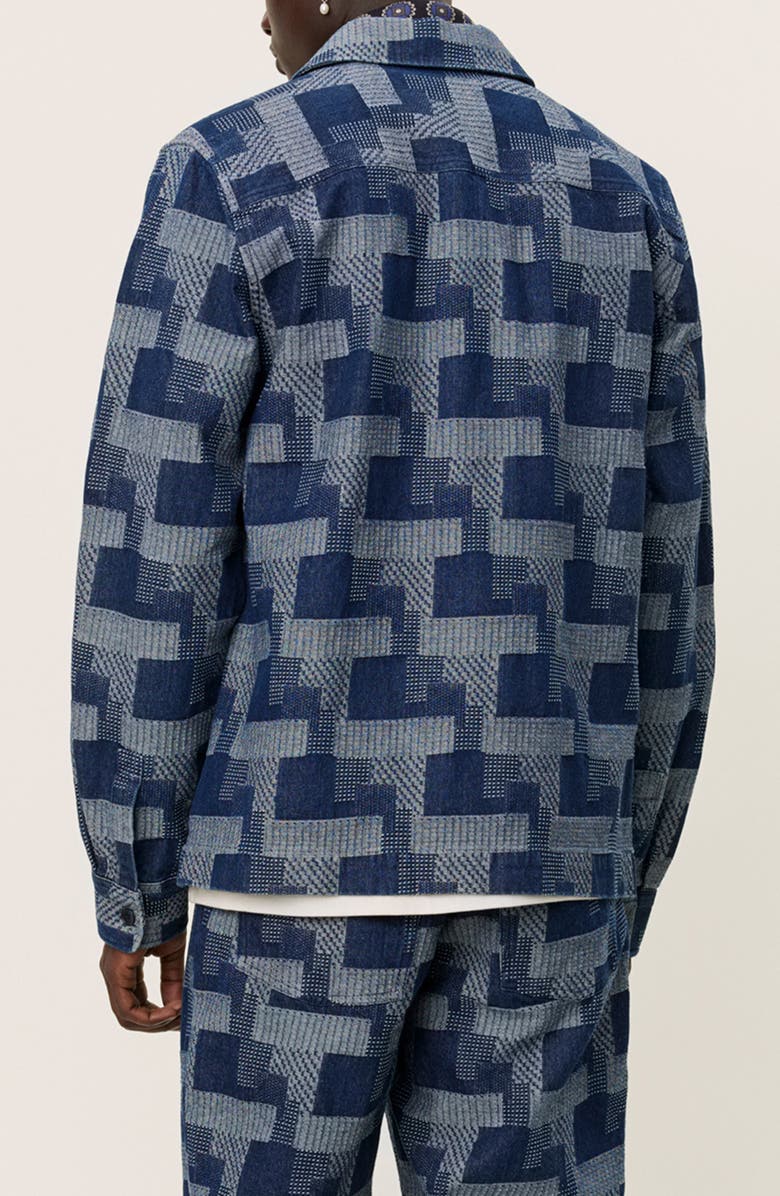 Les Deux Patchwork Jacquard Cotton Overshirt, Alternate, color,