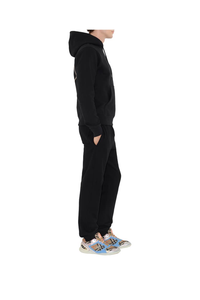 Knight Stamp Cotton Jogging Pants, Alternate, color, Black