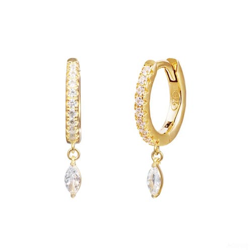 Mazin Jewels Marquise Huggies