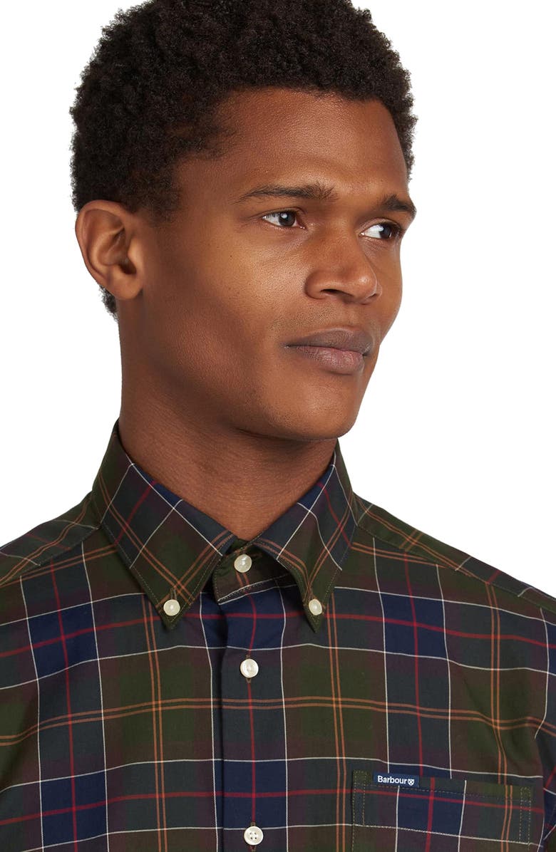Barbour Wetheram Tailored Fit Button-Down Shirt, Alternate, color, Classic Tartan