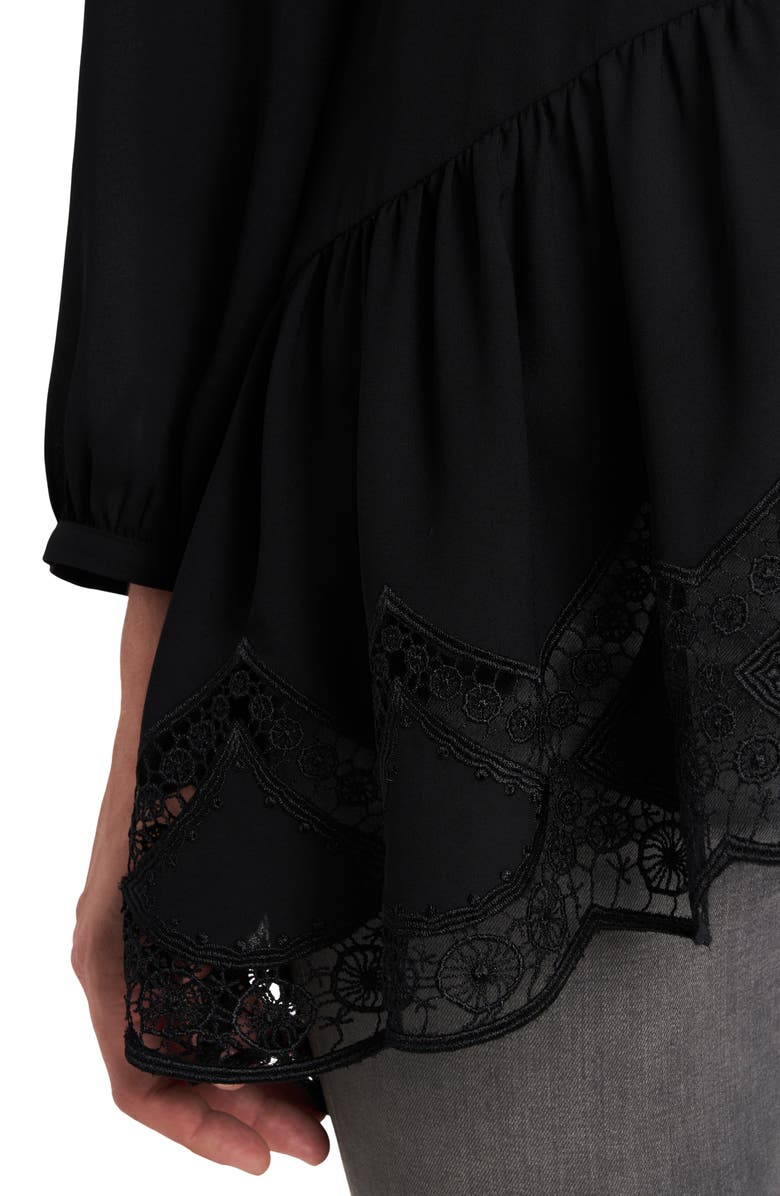 Vince Camuto Lace Peplum Button Up Shirt, Alternate, color,