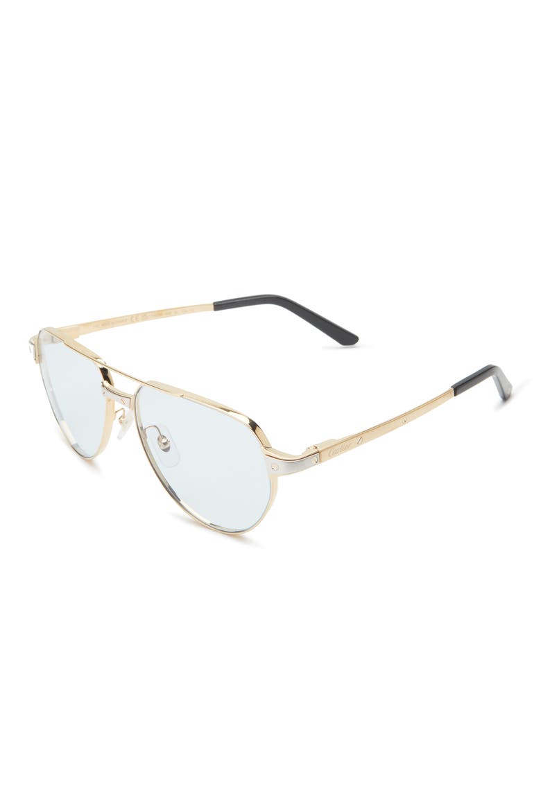 59mm Aviator Reading Glasses, Alternate, color, GOLD