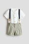 selected Light Khaki Green/White