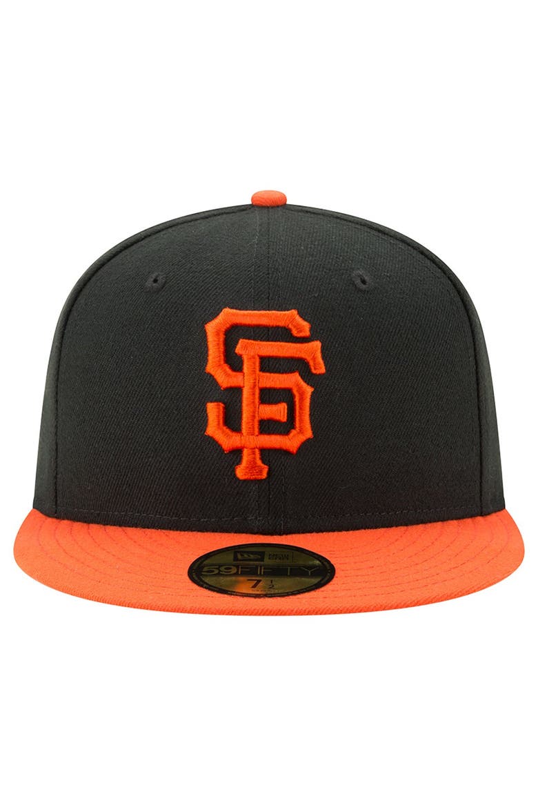 Men's New Era Black/Orange San Francisco Giants Jeff Kent Number Retirement Authentic Collection 59FIFTY Fitted Hat, Alternate, color, Black