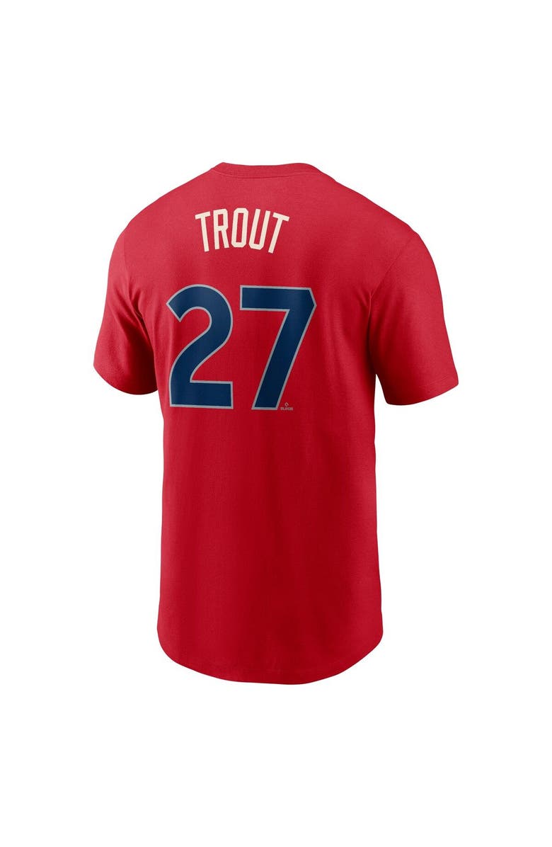Nike Men's Nike Mike Trout Red Los Angeles Angels City Connect Name & Number T-Shirt, Alternate, color, 