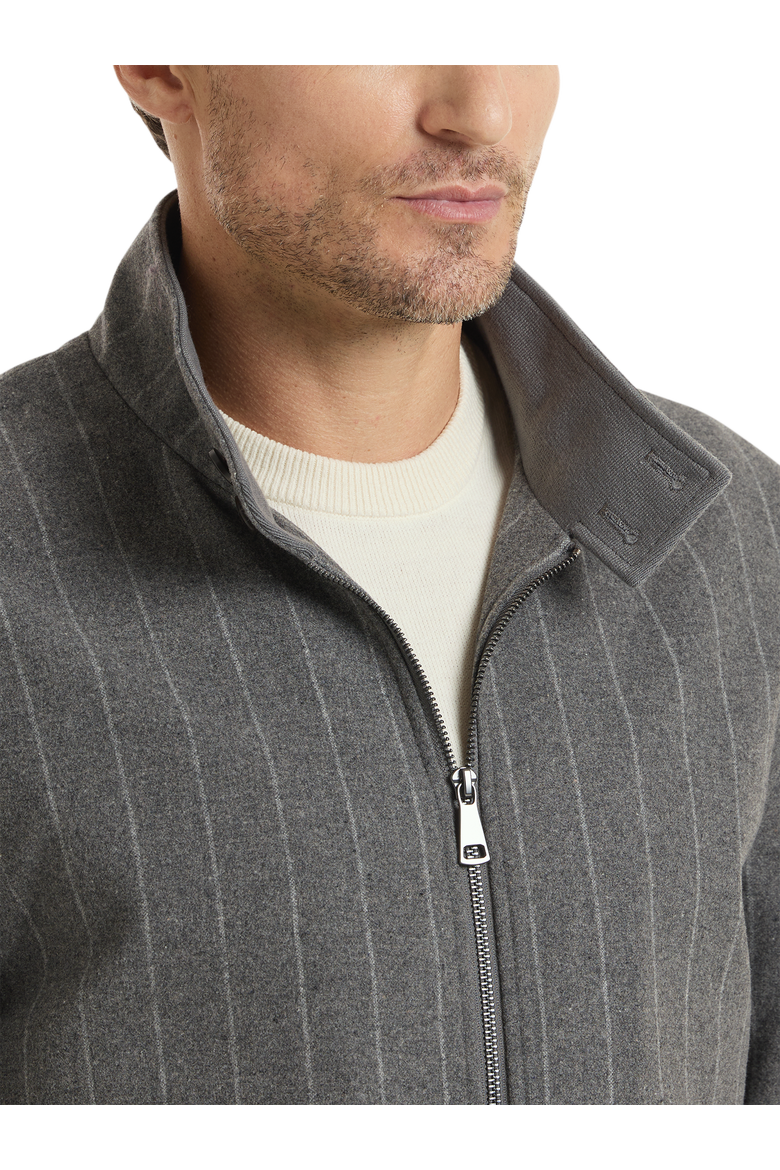 Wool Blend Bomber Jacket, Alternate, color, Grey