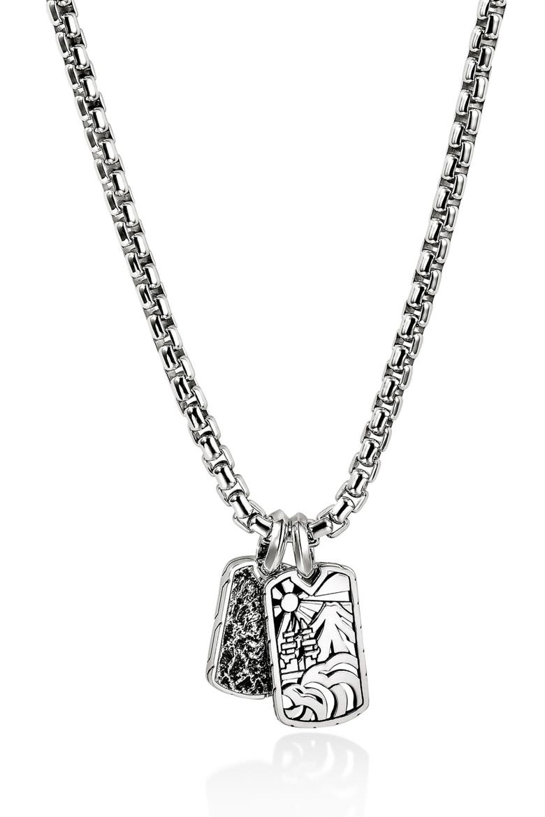 Men's Legends Pendant Necklace, 3.7mm, Main, color, SILVER
