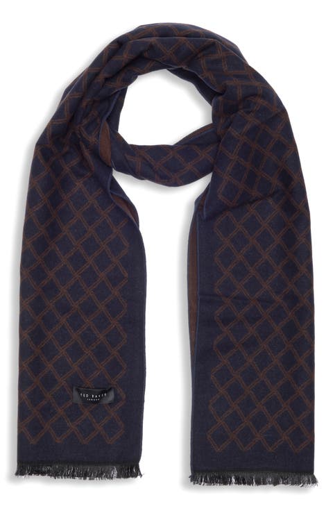 Diamond Lattice Silk Reversible Scarf