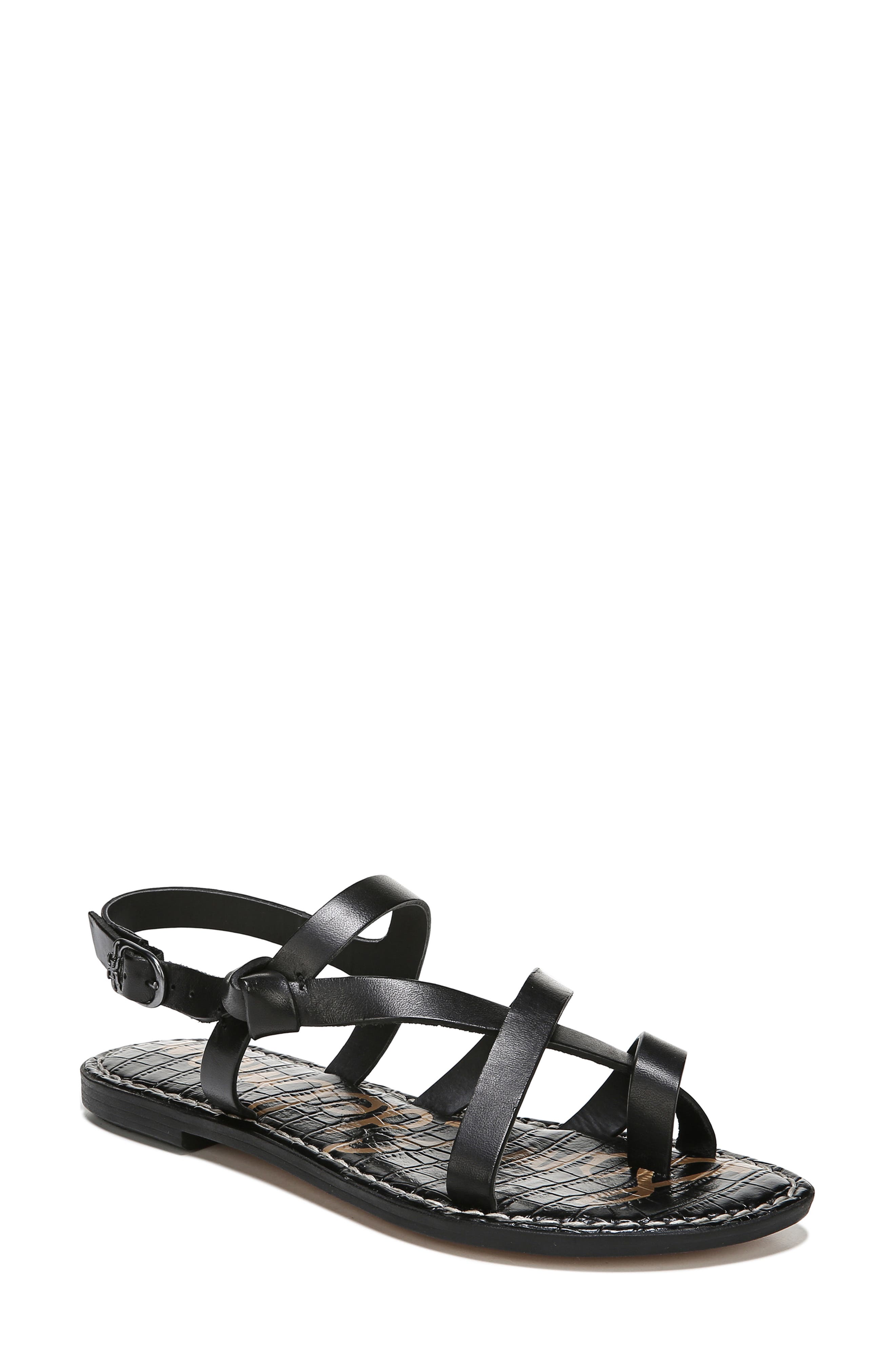 Gladis Strappy Sandal, Main, color, BLACK LEATHER