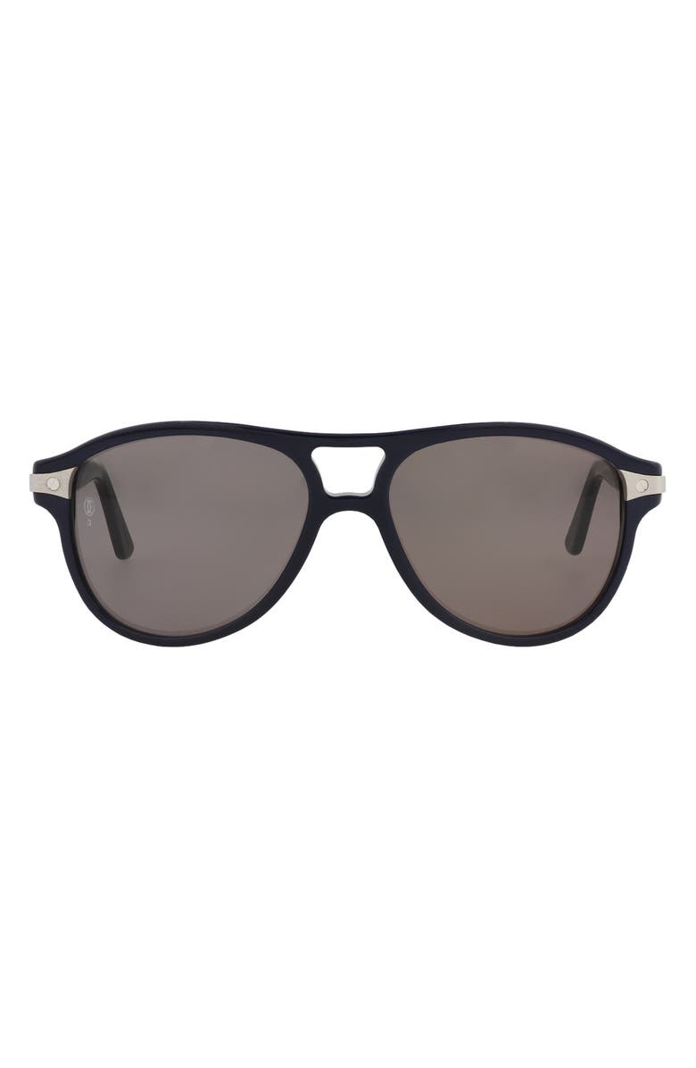 Cartier 56mm Aviator Sunglasses, Main, color,