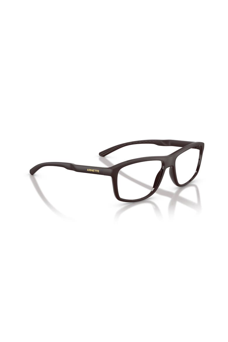 57mm Rectangle optical glasses, Alternate, color, Brown