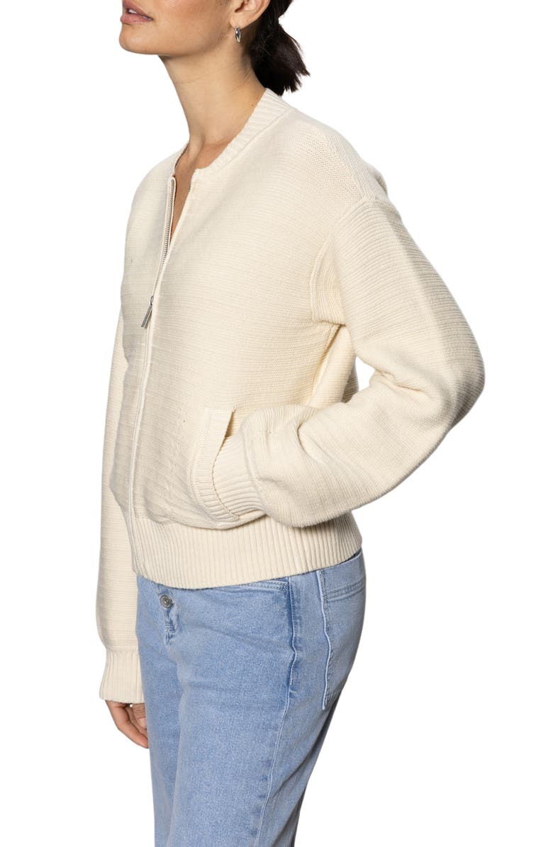 Sanctuary Front Zip Bomber Sweater, Alternate, color,