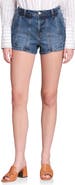 Avec Les Filles Layered Hem Denim Shorts