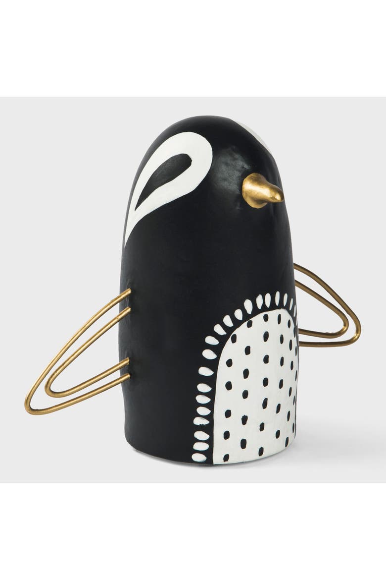 Midnight Penguin Figurine, Alternate, color, Black and White