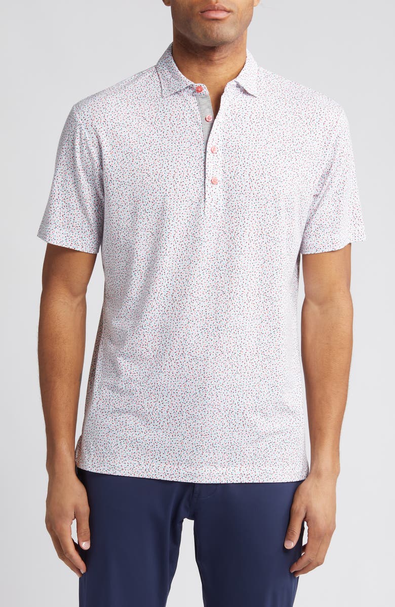 johnnie-O Ernest Spatter Print Polo, Main, color,