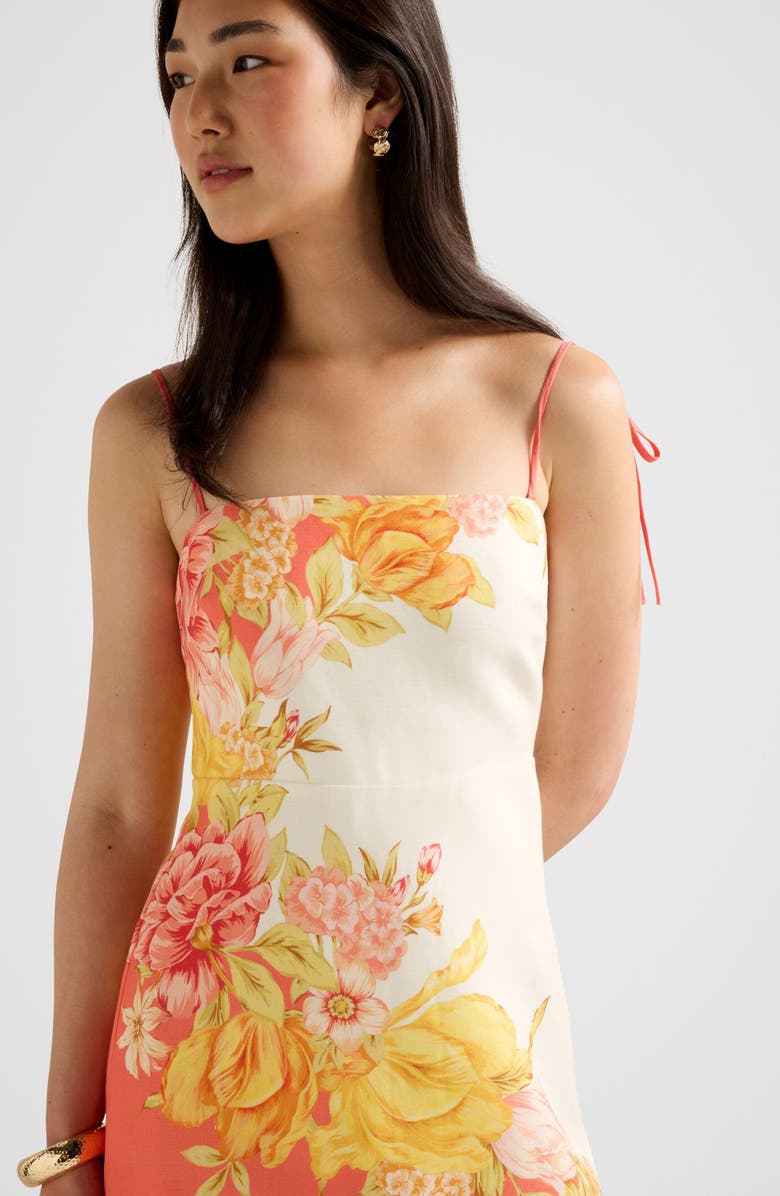 Ever New Sinclair Tie Strap Minidress, Alternate, color, Mercia Floral