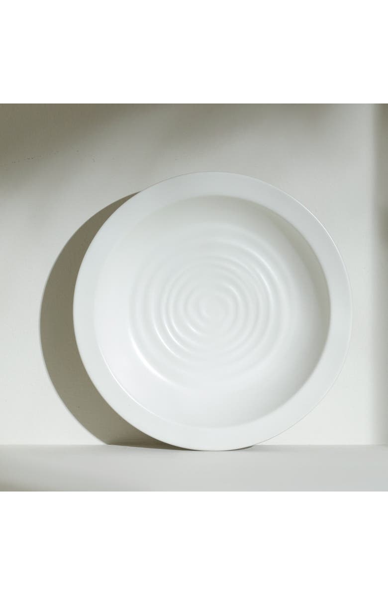 Stone Lain Orbit Stoneware 12-Piece Dinnerware Set with Pasta Bowls, Alternate, color, White